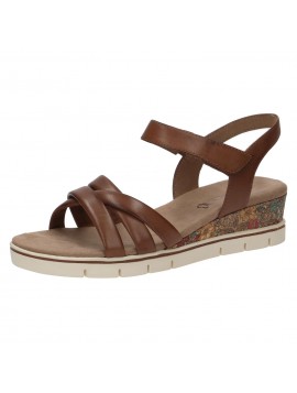 Sandales Mulan marron compensées Caprice