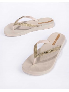 Tongs crème lanières à paillettes Ipanema