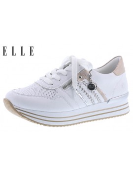 Baskets blanches à semelles compensées Remonte