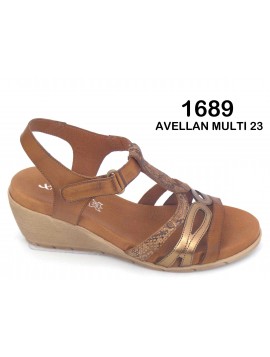 Sandales marron compensées Xapatan