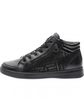 Baskets montantes noires détails ARA