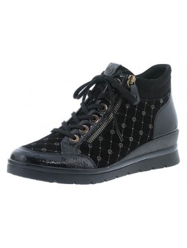 Baskets noires montantes à détails REMONTE