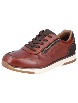 Baskets cuir foncé homme RIEKER