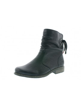 Bottines plates noires RIEKER
