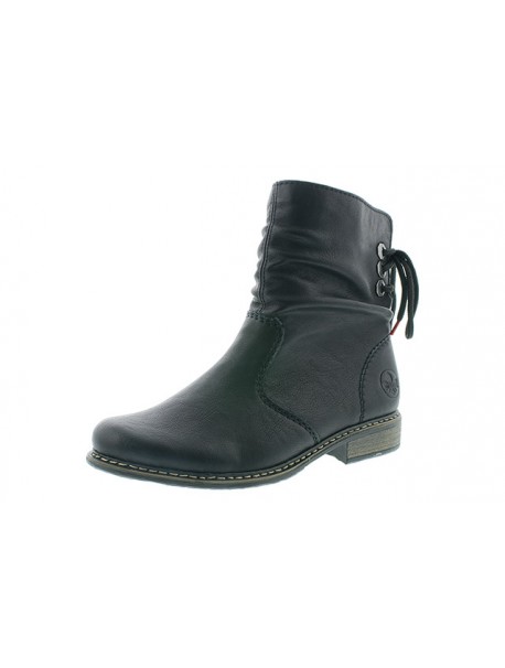 Bottines plates noires RIEKER