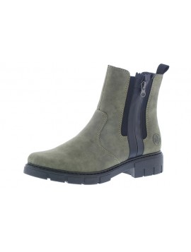 Bottines plates kaki RIEKER