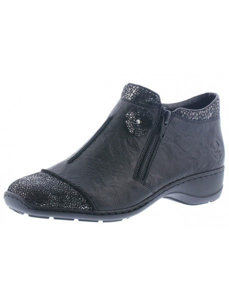 Chaussures confort noires et paillettes RIEKER