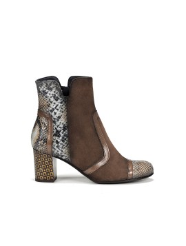 Bottines à talons et à motifs