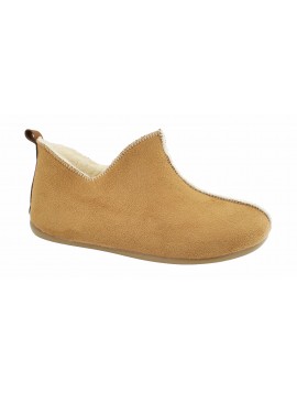 Chaussons fermés fourrés beige Calzamur