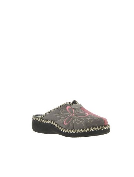 Mules Bamara Brodées roses La Maison de l'Espadrille