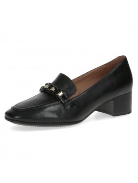 Mocassins en cuir noir avec chaines Caprice