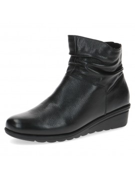 Bottines à enfiler cuir noir Caprice