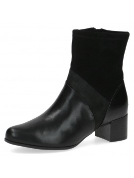 Bottines nubuck et cuir noir Caprice