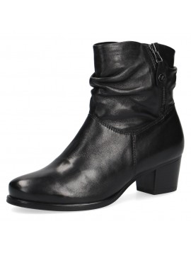 Bottines cuir noir avec fermeture éclair Caprice