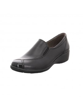 Mocassins à enfiler cuir noir Longo