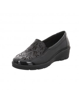 Mocassins à enfiler vernis noir Longo