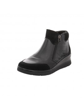 Bottines avec fermeture éclair nubuck et cuir Longo