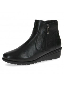 Bottines avec fermeture éclair cuir noir Caprice
