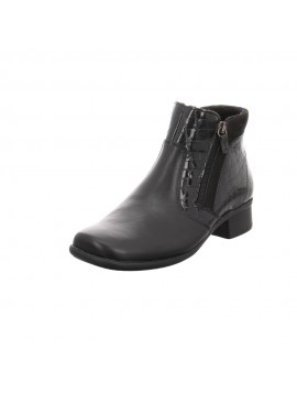 Bottines fermeture éclair avec talons noir Longo
