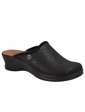 Chaussons à enfiler compensés noir Besnard