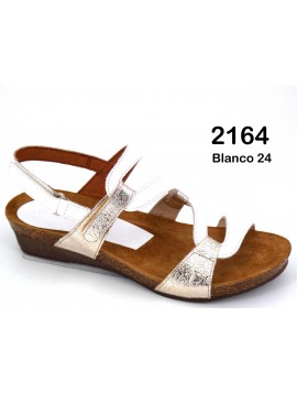 Sandales 2164 blanches et argent XAPATAN