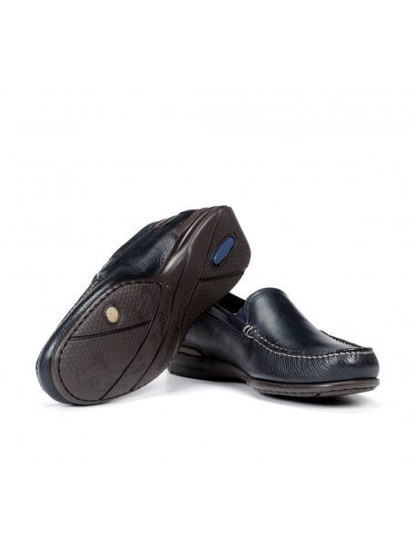 Mocassins en cuir bleu marine FLUCHOS