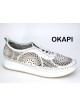 Baskets blanches conforts ouvertes à motifs en résille MADORY