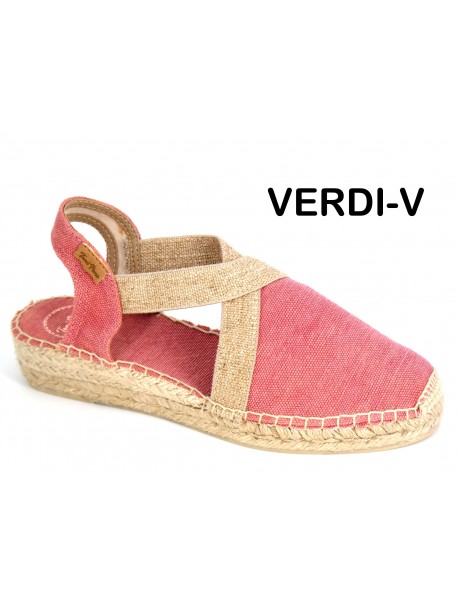 Espadrilles plates ouvertes beiges et roses TONI PONS