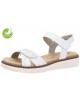 Sandales à plateforme blanches confort à scratch REMONTE