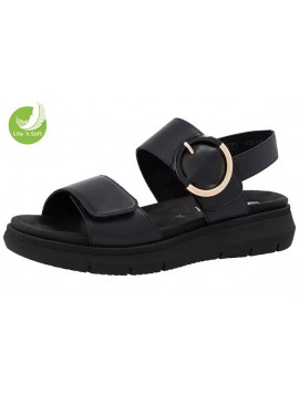 Sandales compensées noires et confort REMONTE
