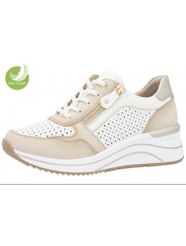 Baskets légères blanche et rose REMONTE