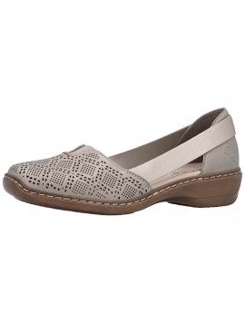 Chaussures beiges faciles à enfiler RIEKER
