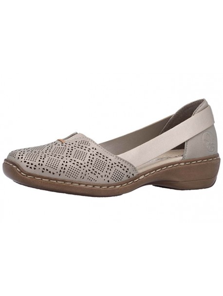 Chaussures beiges faciles à enfiler RIEKER