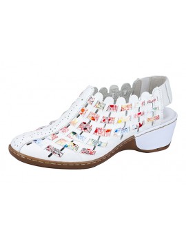 Sandales blanches à motifs colorés RIEKER