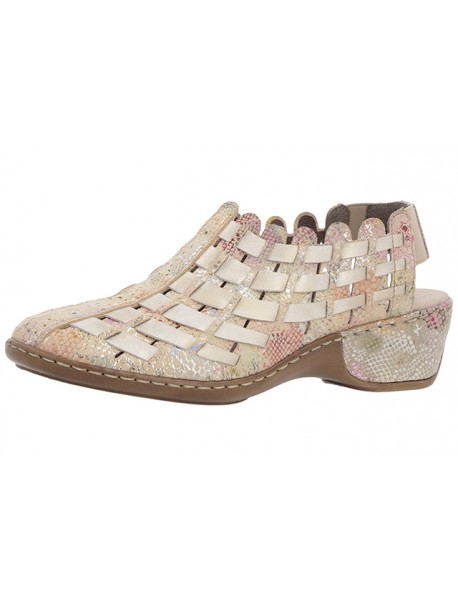 Sandales beiges à motifs colorés RIEKER