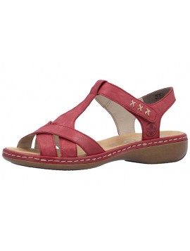 Sandales ouvertes rouges RIEKER