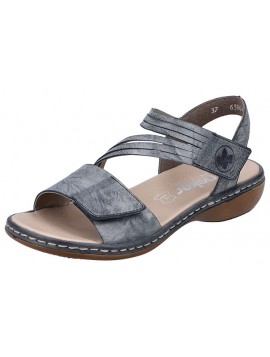 Sandales noires brillantes RIEKER