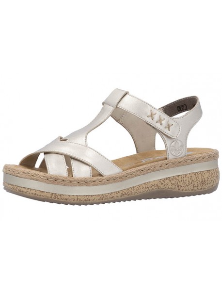 Sandales compensées blanches RIEKER