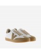 Baskets mode blanches et beiges VICTORIA