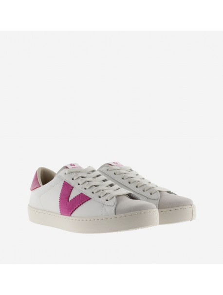 Baskets blanche et rose VICTORIA