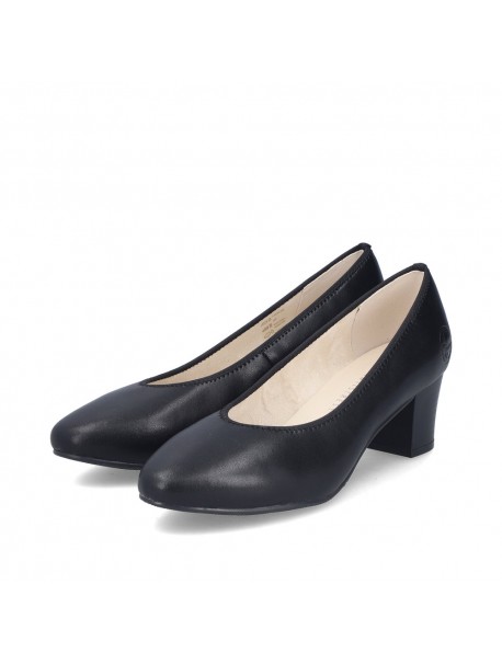 Escarpins noirs talons bas RIEKER