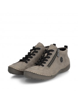Chaussures femme fermées à lacets grises RIEKER