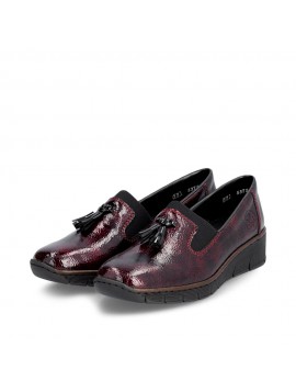 Mocassins confort noirs et bordeaux RIEKER