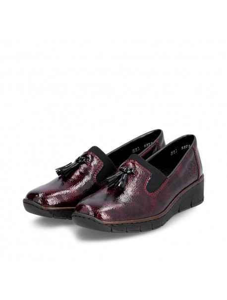 Mocassins confort noirs et bordeaux RIEKER