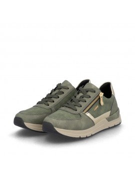Baskets compensées kaki RIEKER