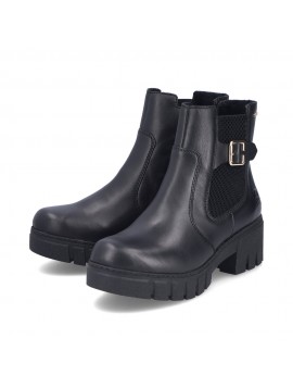 Bottines petits talons noires RIEKER