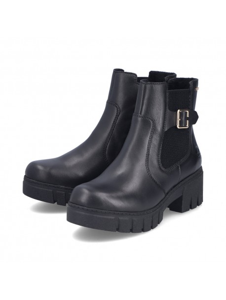 Bottines petits talons noires RIEKER