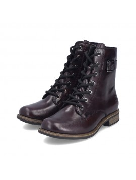 Bottines à lacets burgundy RIEKER