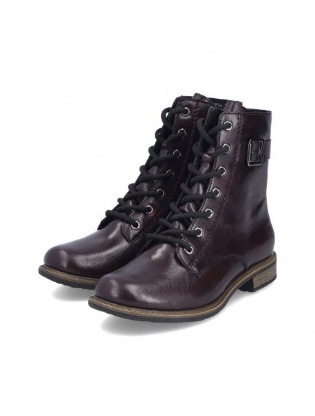 Bottines à lacets burgundy RIEKER