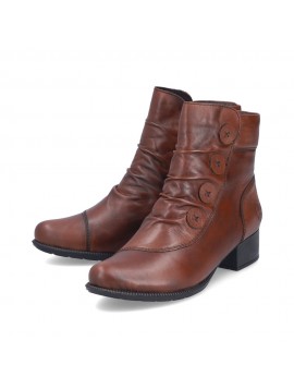 Bottines marron petit talon faciles à enfiler RIEKER
